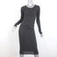 Raquel Allegra Long Sleeve Layering Dress Charcoal Cotton-Blend Size 1