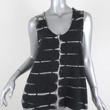 Raquel Allegra Tie Dye Shredded Tank Top Charcoal Size 1 available at CelebrityOwned.com img_1