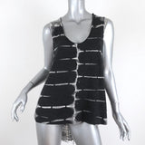 Raquel Allegra Tie Dye Shredded Tank Top Charcoal Size 1 available at CelebrityOwned.com img_2