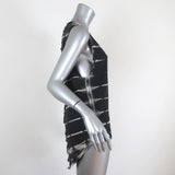 Raquel Allegra Tie Dye Shredded Tank Top Charcoal Size 1 available at CelebrityOwned.com img_4