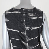 Raquel Allegra Tie Dye Shredded Tank Top Charcoal Size 1 available at CelebrityOwned.com img_6