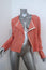 Rebecca Minkoff Moto Jacket Reynolds Peach Eyelet-Embroidered Cotton Size Medium