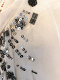 Rebecca Taylor Beaded Tank Top Blush Silk Size 8 Tassel Tie Sleeveless Blouse available at CelebrityOwned.com img_11