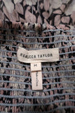 Rebecca Taylor Skirt Cream/Pink Floral Print Smocked Silk Size Medium available at CelebrityOwned.com img_6
