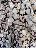 Rebecca Taylor Skirt Cream/Pink Floral Print Smocked Silk Size Medium available at CelebrityOwned.com img_9