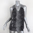 Rebecca Taylor Tank Top Gray Snakeskin Print Size 6 Sleeveless V-Neck Blouse