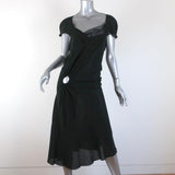 Roland Mouret Cutout Dress Black Cotton Size US 8 Asymmetrical Midi available at CelebrityOwned.com img_1