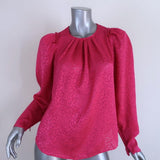 Ronny Kobo Blouse Chiara Pink Leopard Velvet Burnout Top Size Extra Small available at CelebrityOwned.com img_1