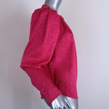 Ronny Kobo Blouse Chiara Pink Leopard Velvet Burnout Top Size Extra Small available at CelebrityOwned.com img_4