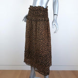SEA Midi Skirt Lottie Leopard Print Smocked Chiffon Size 6 available at CelebrityOwned.com img_2