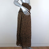 SEA Midi Skirt Lottie Leopard Print Smocked Chiffon Size 6 available at CelebrityOwned.com img_4