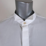 Saint Laurent Concealed Placket Shirt White Cotton Size 38 Long Sleeve Top available at CelebrityOwned.com img_2