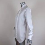 Saint Laurent Concealed Placket Shirt White Cotton Size 38 Long Sleeve Top available at CelebrityOwned.com img_3
