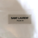 Saint Laurent Concealed Placket Shirt White Cotton Size 38 Long Sleeve Top available at CelebrityOwned.com img_7