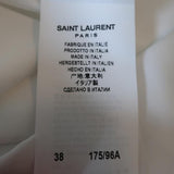 Saint Laurent Concealed Placket Shirt White Cotton Size 38 Long Sleeve Top available at CelebrityOwned.com img_8