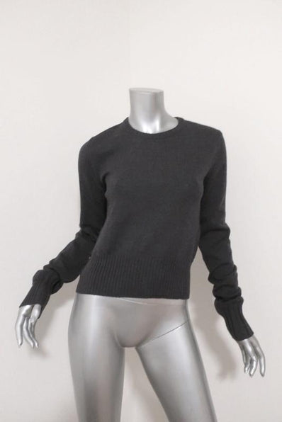 Saint Laurent Sweater Charcoal Size 38 Side-Button Pullover available at CelebrityOwned.com img_1