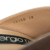 Sergio Rossi Platform Wedge Sandals Alma Beige Suede Size 38 Crisscross Heel available at CelebrityOwned.com img_10