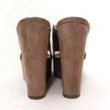 Sergio Rossi Platform Wedge Sandals Alma Beige Suede Size 38 Crisscross Heel available at CelebrityOwned.com img_7