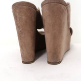 Sergio Rossi Platform Wedge Sandals Alma Beige Suede Size 38 Crisscross Heel available at CelebrityOwned.com img_8