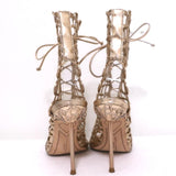 Sophia Webster Delphine Lace-Up Sandals Rose Gold Metallic Leather Size 36.5 available at CelebrityOwned.com img_7