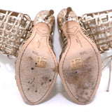 Sophia Webster Delphine Lace-Up Sandals Rose Gold Metallic Leather Size 36.5 available at CelebrityOwned.com img_9