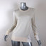 St. John Sweater Ivory Wool-Blend Paneled Knit Size Medium Crewneck Pullover