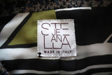 Stella Jean Tweed Jacket Beige/Navy Houndstooth Plaid Size 42 Short Sleeve available at CelebrityOwned.com img_7