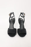 Stella Luna Sandals Black Crepe Size 36 Ankle Strap Heel available at CelebrityOwned.com img_2