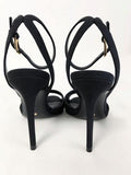 Stella Luna Sandals Black Crepe Size 36 Ankle Strap Heel available at CelebrityOwned.com img_4