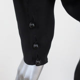 Stella McCartney Tie-Neck Tunic Black Draped Silk Size 42 Long Sleeve Blouse available at CelebrityOwned.com img_6