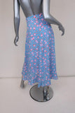 Stine Goya Skirt Marigold Blue/Pink Checkered Poly Size Small Asymmetrical Midi available at CelebrityOwned.com img_5