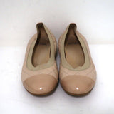 Stuart Weitzman Quiltable Cap Toe Ballet Flats Beige Quilted Leather Size 9 available at CelebrityOwned.com img_4
