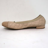 Stuart Weitzman Quiltable Cap Toe Ballet Flats Beige Quilted Leather Size 9 available at CelebrityOwned.com img_7