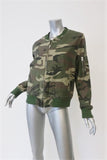 Sundry Camo Bomber Jacket Army Green Cotton Size 2 available at CelebrityOwned.com img_2