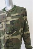 Sundry Camo Bomber Jacket Army Green Cotton Size 2 available at CelebrityOwned.com img_3