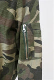 Sundry Camo Bomber Jacket Army Green Cotton Size 2 available at CelebrityOwned.com img_4