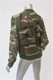 Sundry Camo Bomber Jacket Army Green Cotton Size 2 available at CelebrityOwned.com img_5