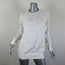 THE GREAT Pom Pom Sweater White Cotton Knit Size 0 Crewneck Pullover