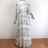 Ted Baker Maxi Dress Bilia Papyrus Floral Print Chiffon Size 3 Short Sleeve NEW available at CelebrityOwned.com img_5