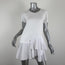 Thakoon T-Shirt Dress White Pleated Cotton Size Extra Small Short Sleeve Mini