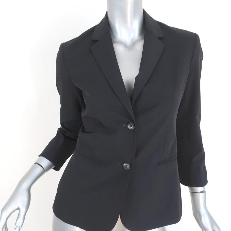 The Row Blazer Nopman Charcoal Stretch Twill Size 4 Two-Button Jacket available at CelebrityOwned.com img_1