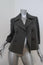Theory Double Breasted Jacket Gerda Dark Gray Melange Jersey Size Medium