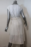 Theory Dress Afala White Eyelet Embroidered Cotton Size 6 Belted A-Line available at CelebrityOwned.com img_5