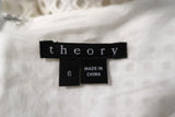 Theory Dress Afala White Eyelet Embroidered Cotton Size 6 Belted A-Line available at CelebrityOwned.com img_6