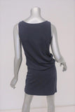 Theory Dress Dark Blue Stretch Jersey Size Medium Sleeveless Blouson Mini available at CelebrityOwned.com img_5