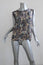 Theyskens' Theory Top Bannu Iflash Printed Silk Size Petite Sleeveless Blouse