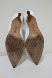Tibi Ankle Boots Jean White Leather Size 38 Kitten Heel Sock Booties available at CelebrityOwned.com img_12