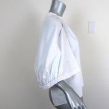 Tibi Cape Sleeve Top White Cotton Poplin Size 4 Crewneck Blouse NEW-img_[image_position} from CelebrityOwned.com