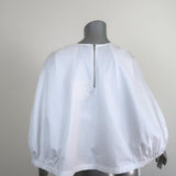 Tibi Cape Sleeve Top White Cotton Poplin Size 4 Crewneck Blouse NEW-img_[image_position} from CelebrityOwned.com