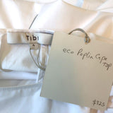 Tibi Cape Sleeve Top White Cotton Poplin Size 4 Crewneck Blouse NEW-img_[image_position} from CelebrityOwned.com